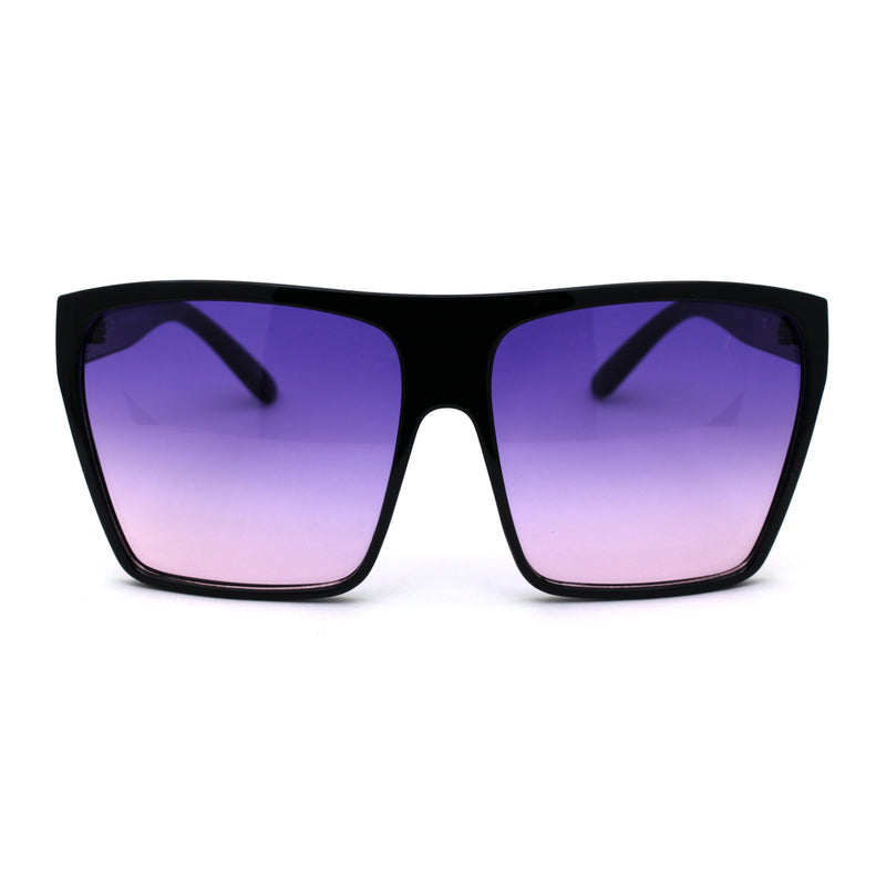 Oceanic Gradient Lens Flat Top Oversize Mob Plastic Sunglasses