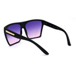 Oceanic Gradient Lens Flat Top Oversize Mob Plastic Sunglasses