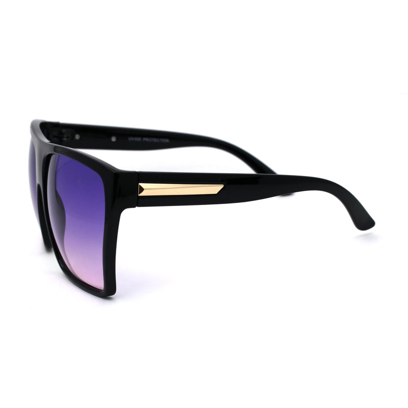 Oceanic Gradient Lens Flat Top Oversize Mob Plastic Sunglasses