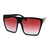 Oceanic Gradient Lens Flat Top Oversize Mob Plastic Sunglasses