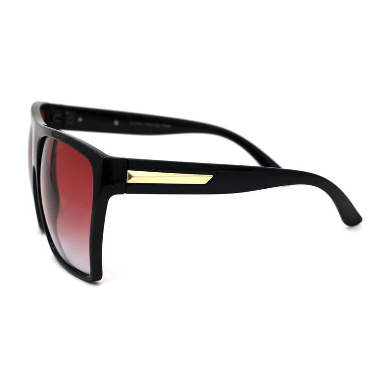 Oceanic Gradient Lens Flat Top Oversize Mob Plastic Sunglasses