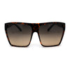 Oceanic Gradient Lens Flat Top Oversize Mob Plastic Sunglasses