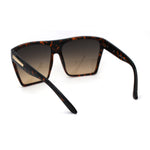 Oceanic Gradient Lens Flat Top Oversize Mob Plastic Sunglasses