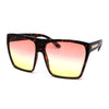 Oceanic Gradient Lens Flat Top Oversize Mob Plastic Sunglasses