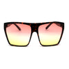 Oceanic Gradient Lens Flat Top Oversize Mob Plastic Sunglasses