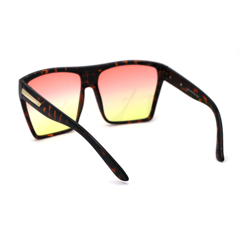 Oceanic Gradient Lens Flat Top Oversize Mob Plastic Sunglasses