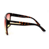 Oceanic Gradient Lens Flat Top Oversize Mob Plastic Sunglasses