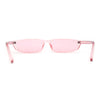 Womens Mod Pop Color Narrow Rectangle Cat Eye Sunglasses