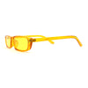 Womens Mod Pop Color Narrow Rectangle Cat Eye Sunglasses