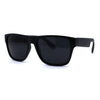 Mens 90s Hipster Rectangle Horn Rim Dapper Plastic Sunglasses