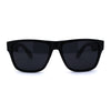 Mens 90s Hipster Rectangle Horn Rim Dapper Plastic Sunglasses