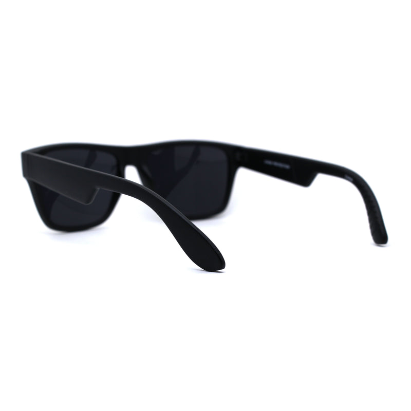 Mens 90s Hipster Rectangle Horn Rim Dapper Plastic Sunglasses