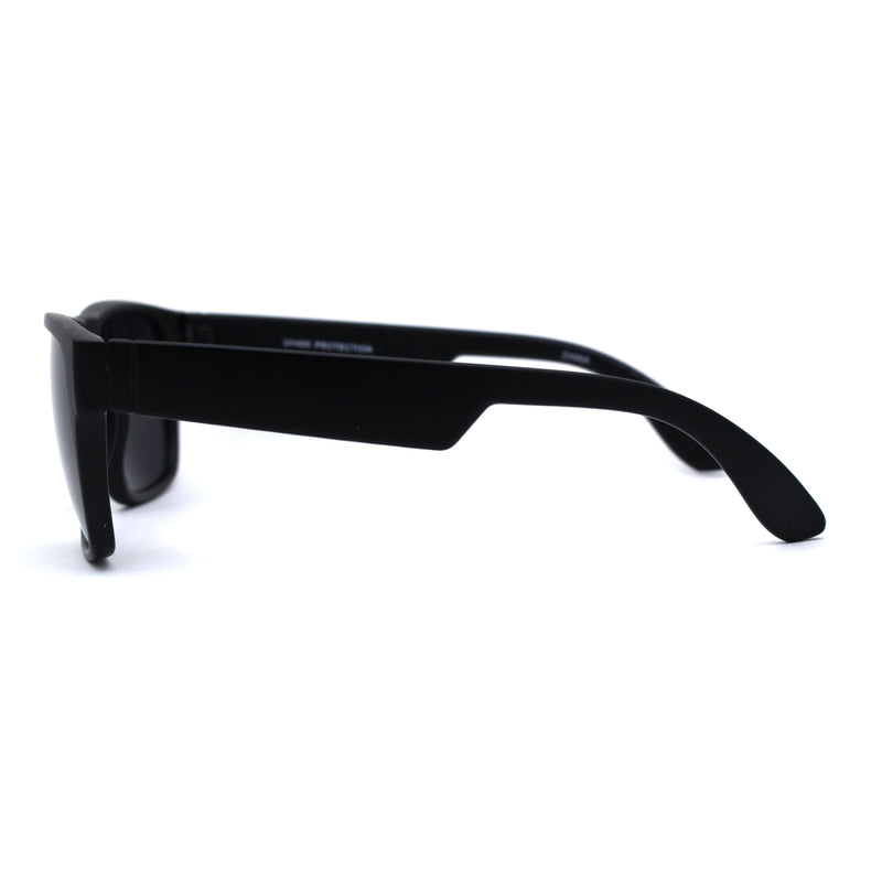 Mens 90s Hipster Rectangle Horn Rim Dapper Plastic Sunglasses