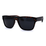 Mens 90s Hipster Rectangle Horn Rim Dapper Plastic Sunglasses