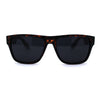 Mens 90s Hipster Rectangle Horn Rim Dapper Plastic Sunglasses