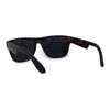 Mens 90s Hipster Rectangle Horn Rim Dapper Plastic Sunglasses