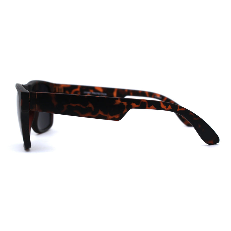 Mens 90s Hipster Rectangle Horn Rim Dapper Plastic Sunglasses