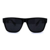 Mens 90s Hipster Rectangle Horn Rim Dapper Plastic Sunglasses