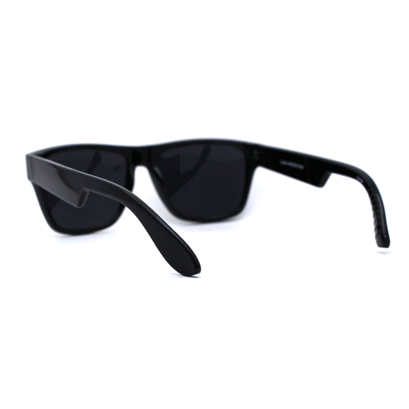 Mens 90s Hipster Rectangle Horn Rim Dapper Plastic Sunglasses