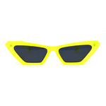 Womens Neon Pop Color 80s Squared Cat Eye Sunglasses