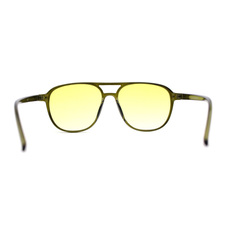 Mens Thin Plastic Racer Officer Style Hipster Sunglasses