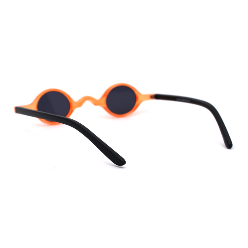 Mens Unique Tiny Round Circle Lens Hippie Pimp Plastic Sunglasses