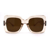 Womens Mod Thick Plastic Rectangle Butterfly Sunglasses