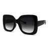 Womens Mod Thick Plastic Rectangle Butterfly Sunglasses