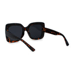 Womens Mod Thick Plastic Rectangle Butterfly Sunglasses