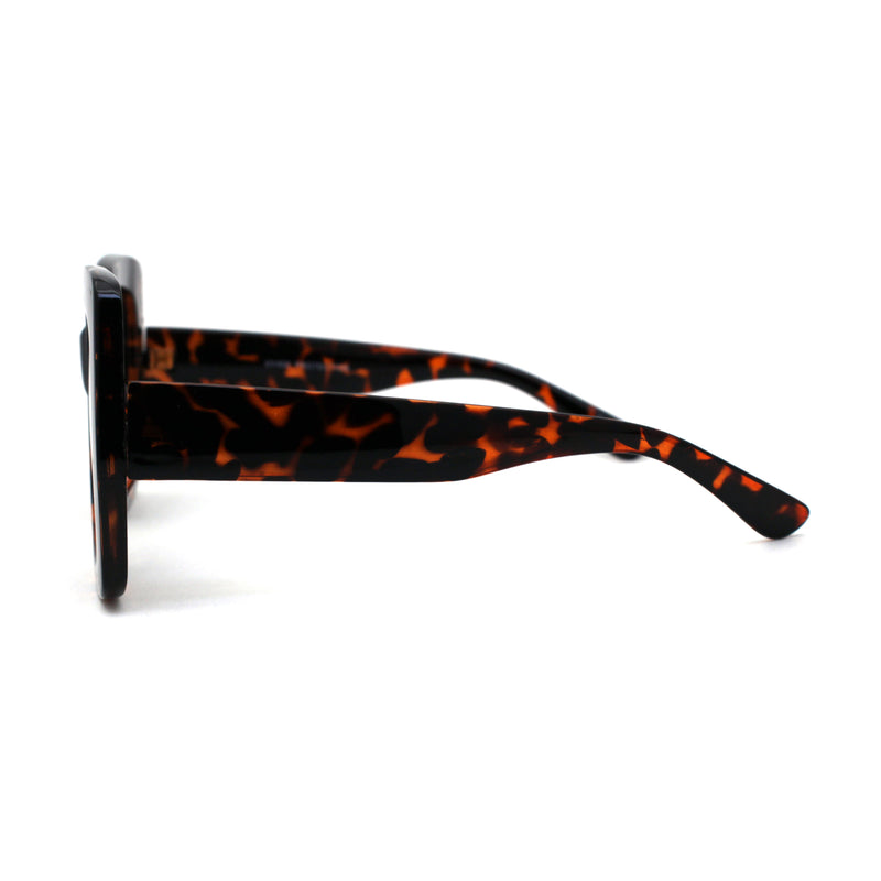 Womens Mod Thick Plastic Rectangle Butterfly Sunglasses