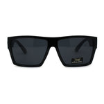 Locs Squared Rectangular Cholo Gangster All Black Sunglasses