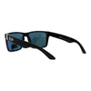 Locs Colored Reflective Black Rectangular Gangster Hardcore Sunglasses