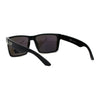 Locs Colored Reflective Black Rectangular Gangster Hardcore Sunglasses