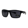 Mens Locs Warp Biker Gangster Sport All Black Sunglasses