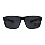 Mens Locs Warp Biker Gangster Sport All Black Sunglasses