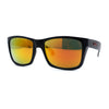 Kush Color Mirror Classic Sport Horn Rim Rectangle Matte Black Sunglasses