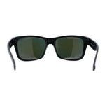Kush Color Mirror Classic Sport Horn Rim Rectangle Matte Black Sunglasses
