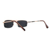 Mens 90s Sport Metal Half Rim Spring Hinge Sunglasses