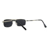 Mens 90s Sport Metal Half Rim Spring Hinge Sunglasses