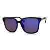 Womens Inset Panel Lens Trendy Horn Rim Retro Fashion Sunglasses