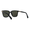 Womens Inset Panel Lens Trendy Horn Rim Retro Fashion Sunglasses