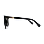 Womens Inset Panel Lens Trendy Horn Rim Retro Fashion Sunglasses