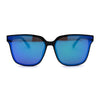 Womens Inset Panel Lens Trendy Horn Rim Retro Fashion Sunglasses