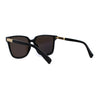 Womens Inset Panel Lens Trendy Horn Rim Retro Fashion Sunglasses