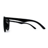 Womens Round Shield Panel Lens Horn Rim Plastic Sunglasses