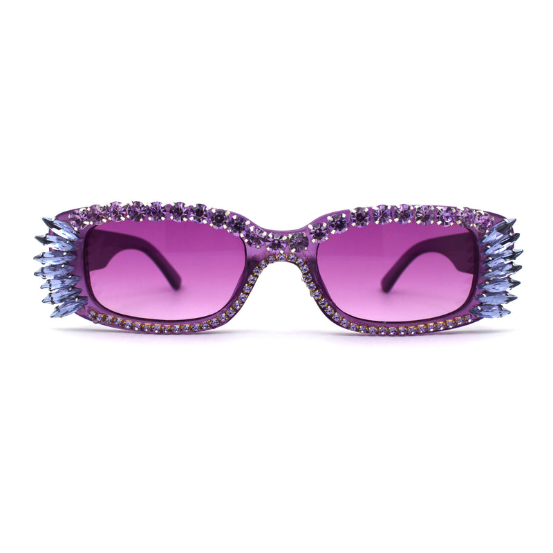 Pink Bling Rectangle Sunglasses