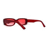 Womens Luxury Large Gem Rhinestone Jewel Narrow Rectangular Sunglasses