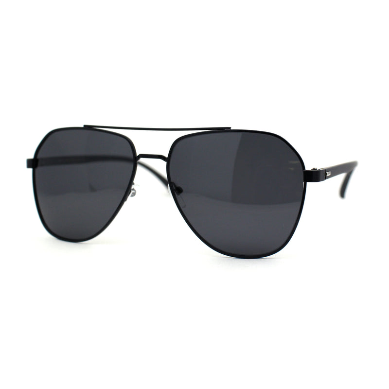 Mens Polarized Classic Air Force Pilot Officer Metal Sunglasses