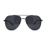 Mens Polarized Classic Air Force Pilot Officer Metal Sunglasses