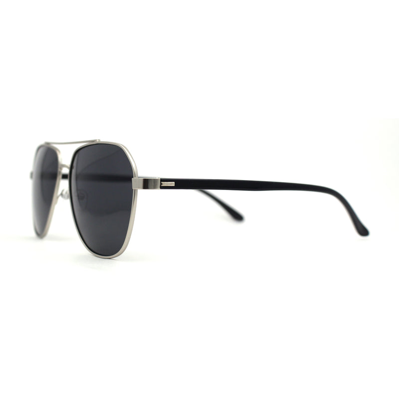 Mens Polarized Classic Air Force Pilot Officer Metal Sunglasses